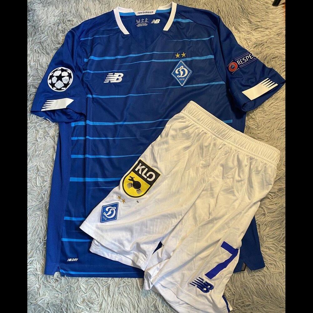 DYNAMO KYIV 2020/21 Match ISSUE WORN KIT VERBIC #7 UKRAINE CHAMPIONS LEAGUE